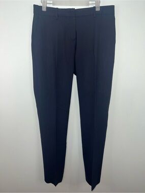 Theory Superslim Edition Navy Wool Slim Ankle Pants Size 8 Career Chic Tailored
